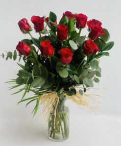 Florero 12 rosas